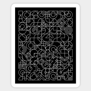 Electronic Music Producer Mosaic Pattern White Sticker